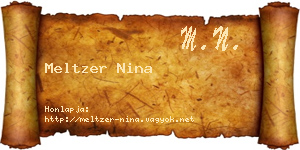 Meltzer Nina névjegykártya